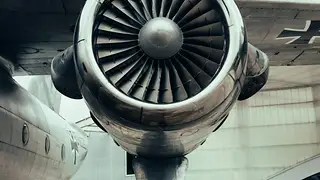 Jet engine on the tarmac