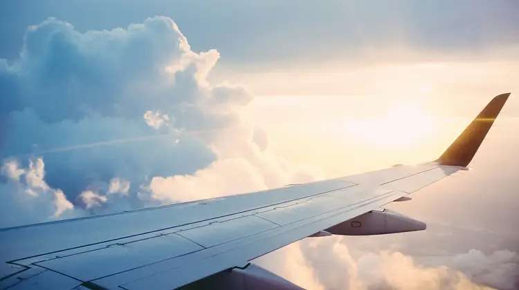 Airliner above the clouds