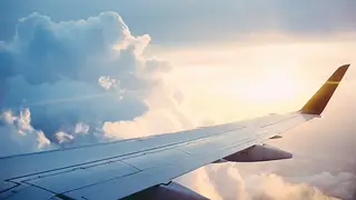 Airliner above the clouds