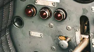 Aircraft control panel close-up