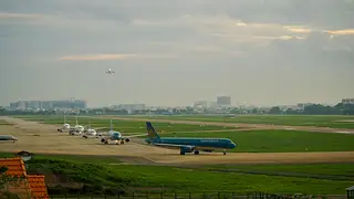 Airliners parked at Tan Son Nhat Airport, Ho Chi Minh City
